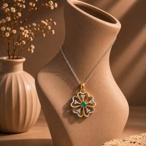 elegant floral gemstone pendant 💎✨